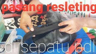 cara menambahkan resleting pada sepatu pdl
