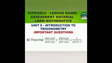 #84#10thmaths#SSLC LBAM Maths 2026#unit8#Introduction totrigonometry#10thexam #sslcmaths2026