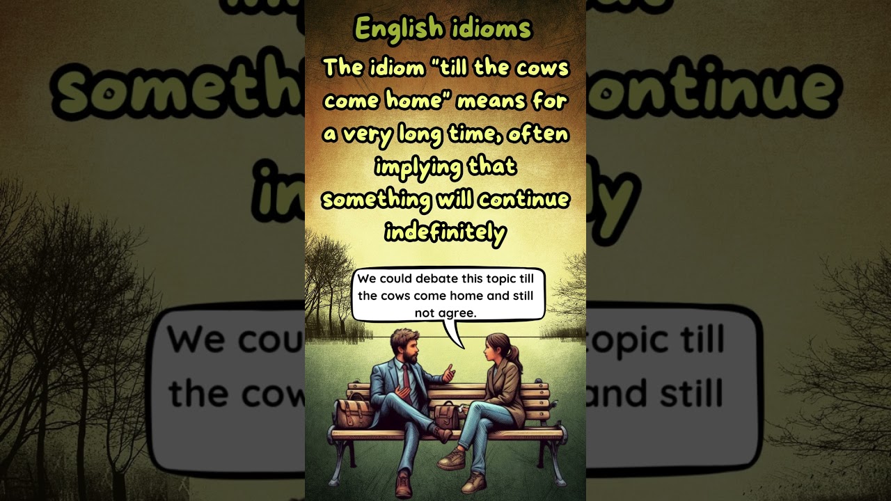 English Idioms 204: Till the cows come home. 