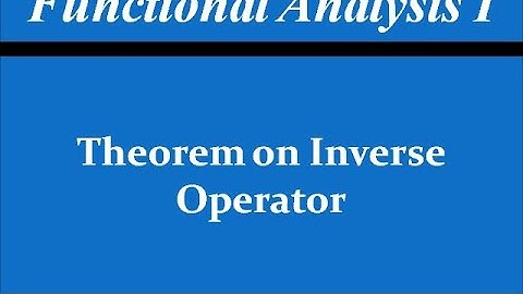 Functional Analysis I