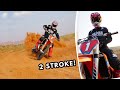 FIRST TIME RIDING KTM 125 DIRT BIKE (SAND TRACK)