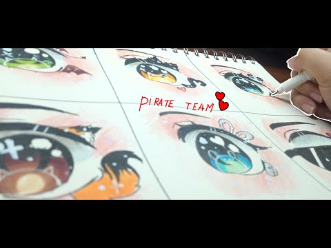 Cách vẽ mắt anime 6 phong cách khác nhau| Seri Pirate Team