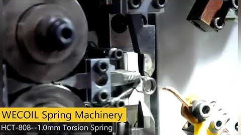 1.0mm torsion spring made by HCT-808 8 axis high speed compression spring machine, WECOIL MACHINERY