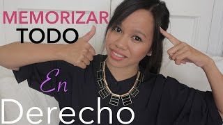 Estudiar Derecho con 5 consejos para Memorizar Todo