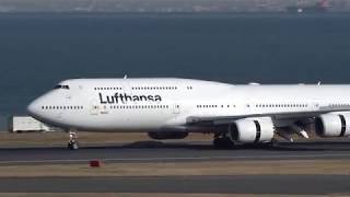 Lufthansa Boeing 747-8 D-ABYA Landing and Takeoff [HND/RJTT]