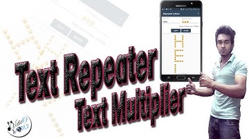 How to Repeat a Text Message (WHATSAPP, FACEBOOK) Text Repeater and Text Multiplier | Video World