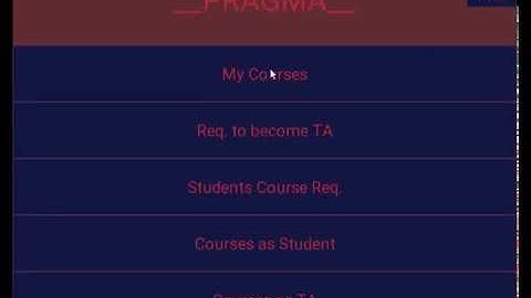 PRAGMA | Mobile Application | DBMS Project | IIT Kharagpur
