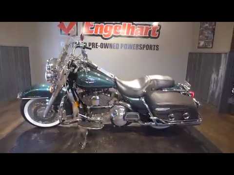 01 Harley Davidson Road King Classic Green Metallic Black Youtube