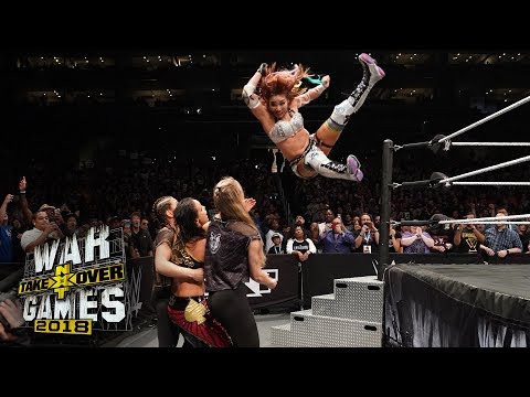 Sane takes out three Superstars with a jaw-dropping leap from the rope: NXT Takeover: WarGames II