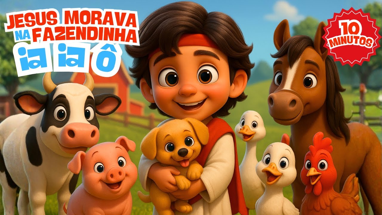 ✨COLETÂNEA NA FAZENDINHA DE JESUS - DESENHOS INFANTIS ANIMADOS - LOUVOR INTANTIL 