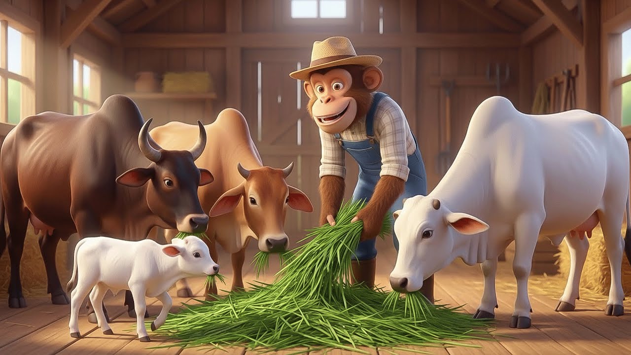 Cows Milked for Export! Monkey Farmer Drives Tractor to Deliver Fresh Milk and Earn Huge Profit 🐄🚜💰💵