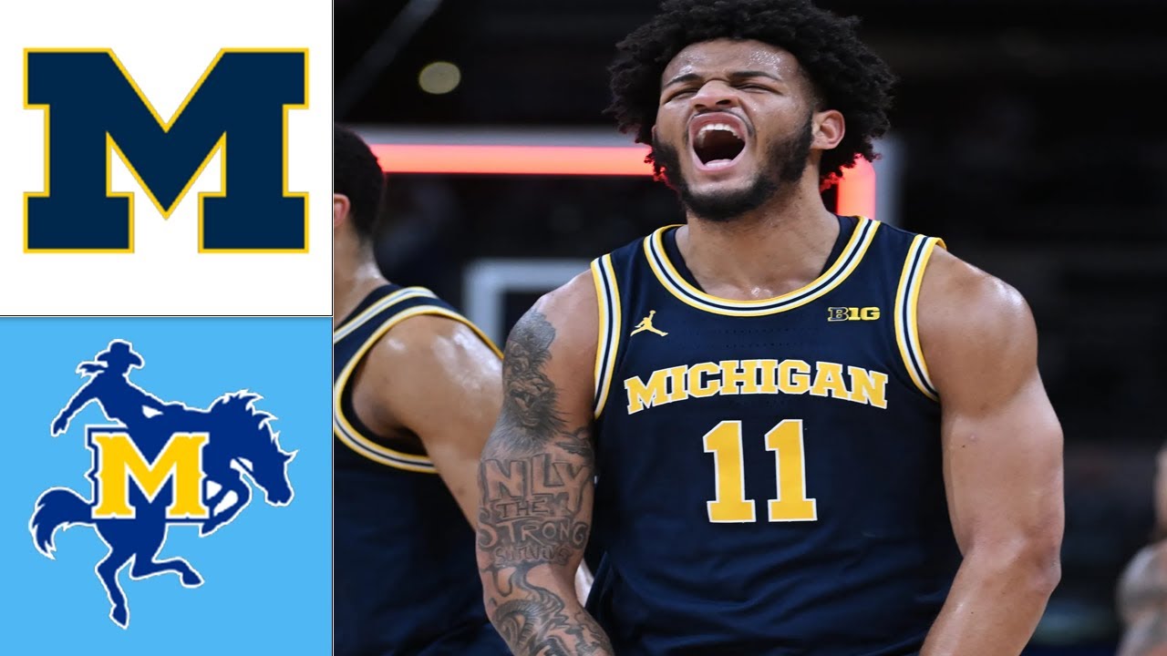 Основные моменты матча Мичиган против МакНис | Мужской студенческий баскетбол 2025 | Баскетбол NC...