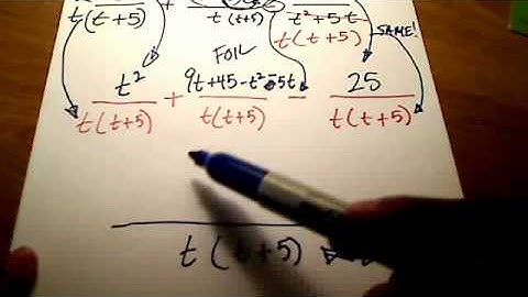 Adding/Subtracting Rational Expressions (w/ 3 fractions)