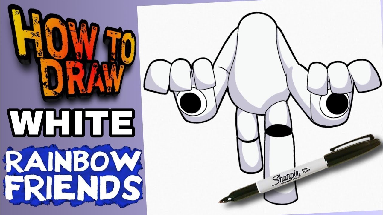 How To Draw Red from Roblox Rainbow Friends  Cute Easy Step By Step  Drawing Tutorial 