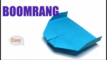 How to Make a Boomerang Paper Airplane | EASY Tutorial