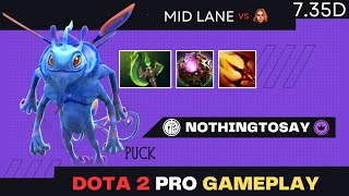 NothingToSay - Puck Mid match MVP vs Lina | Dota 2 Pro Gameplay [Patch 7.35d]