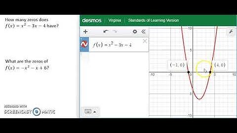 Algebra 1 A.7c Desmos Video
