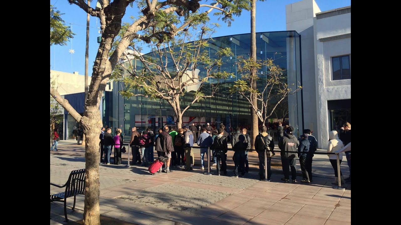 Apple Store Grand Opening Santa Monica CA 12/15/2012 YouTube