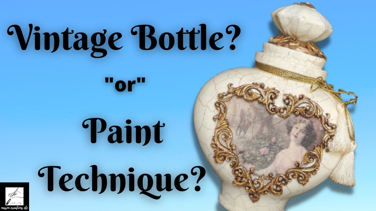 Easy DIY Vintage Bottle for Beginners (Craft video tutorial)