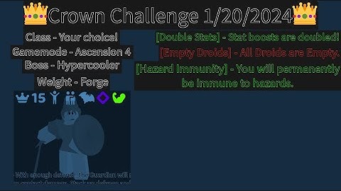 Crown Challenge 1/20/2024 - Guardian