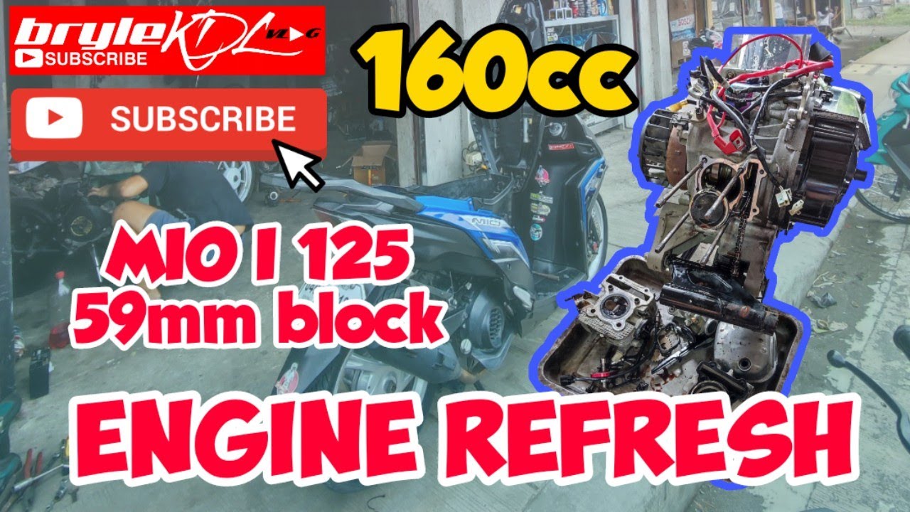 YAMAHA MIO i 125 ENGINE REFRESH 160cc ( 59 setup ) YouTube