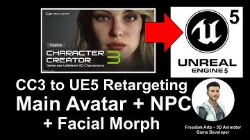 Character Creator 3 to Unreal Engine 5 - Retargeting + Facial Morph + Main Avatar + NPC - Tutorial