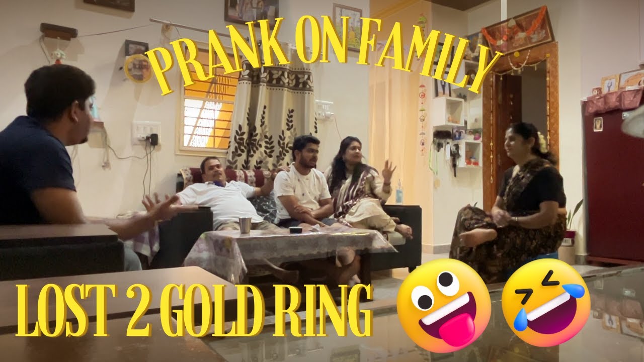 PRANK ON FAMILY | LOST 2 GOLD RINGS | MOM & DAD angry | Kannada vlogs