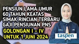 PENSIUN LAMA UMUR 60 TAHUN KEATAS SIMAK RINCIAN TERBARU GAJI PENSIUNAN PNS 1 JUNI 2024