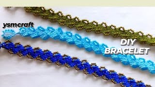 Tığ işi Bileklik Yapımı/2021/ Beaded crochet bracelet Making