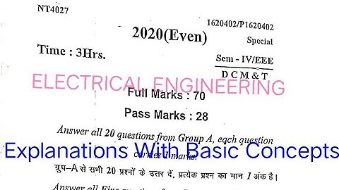 SBTE POLYTECHNIC 2020(EVEN) DC MACHINES & TRANSFORMERS OBJECTIVE SOLUTIONS