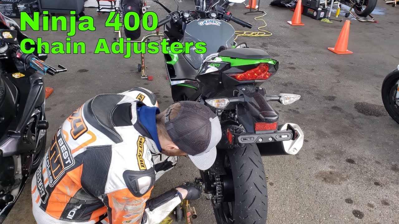 Ninja 400 First Maintenance Economy Bike Chain Adjusters