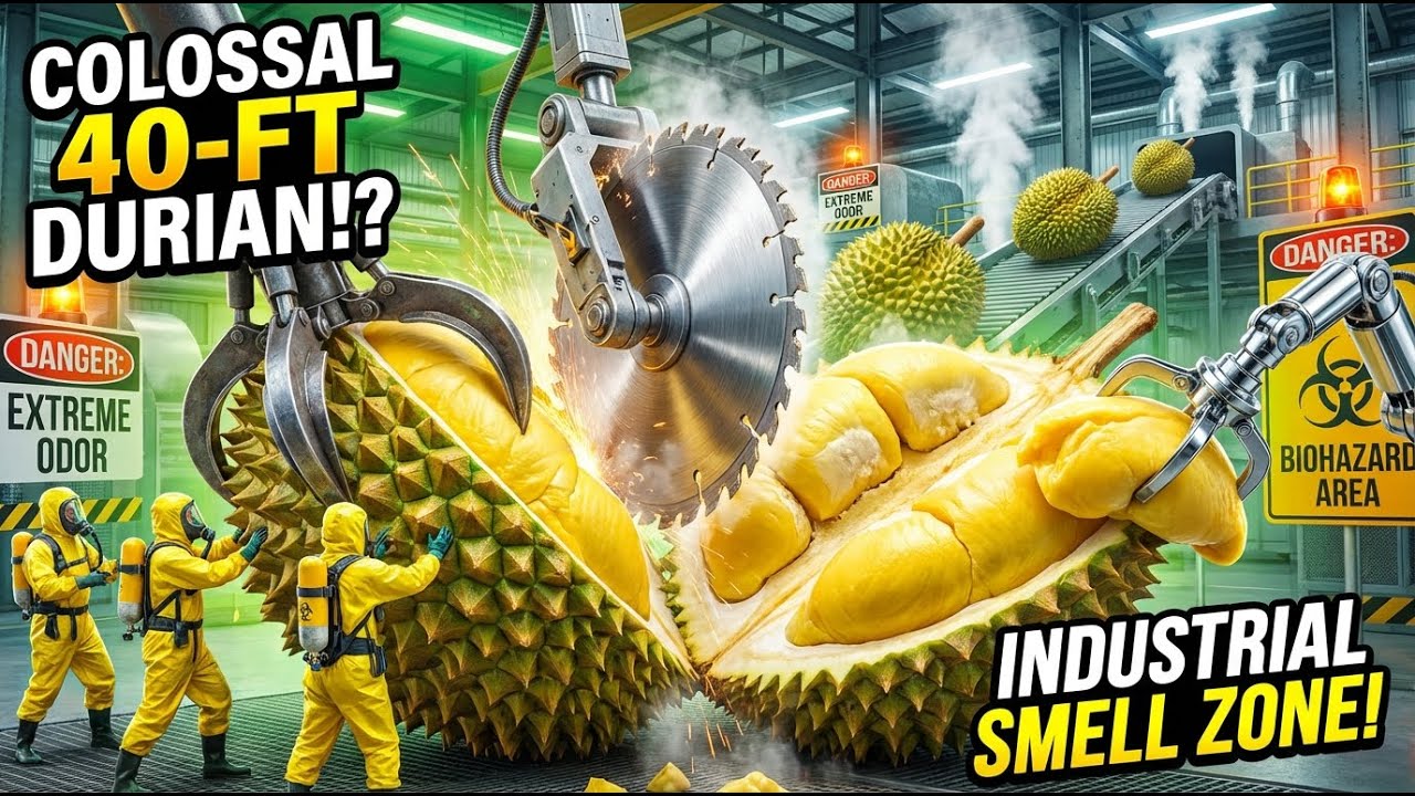 Durian Rind Processing Inside a Durian Fruit Processing Plant | How the World’s Strongest ...