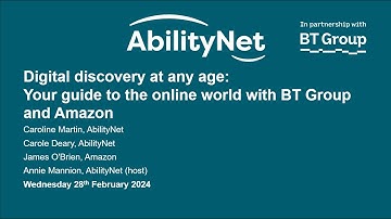 Digital discovery at any age: your guide to the online world with BT Group and Amazon