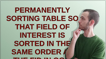 Permanently sorting table so that field of interest is sorted in the same order as the fid in QGIS