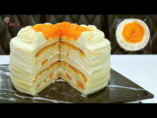 [ENG SUB] 芒果千层蛋糕 |免烤食谱 How To Make Mango Crepe Cake | No Bake Recipe