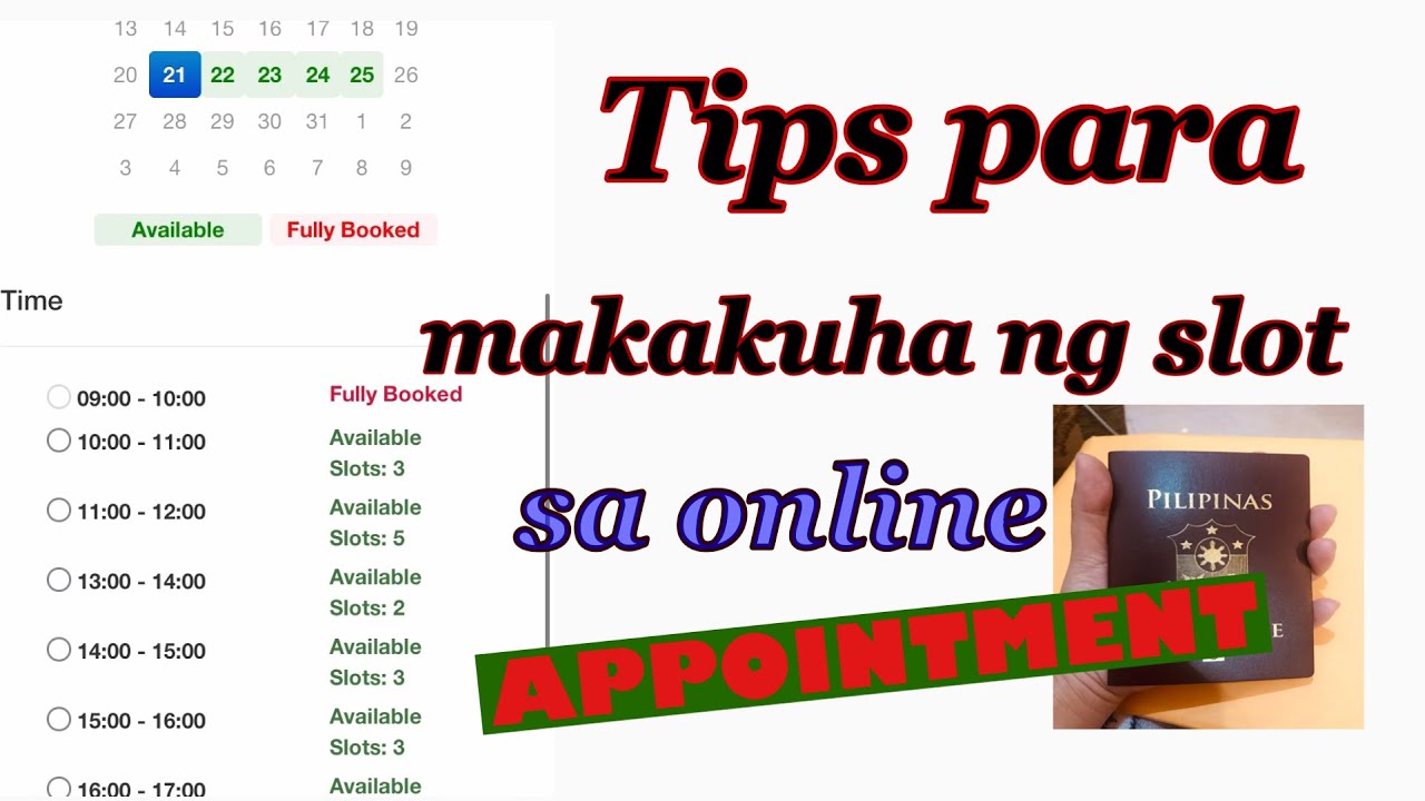 Tips Para Makakuha ng Slot for Schedule Appointment sa DFA YouTube