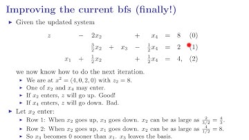 OR Lecture 3: The simplex method (Part 5)