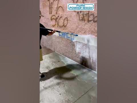 Bare Brick Stone & Masonry Graffiti Remover at Work! With Pure Power