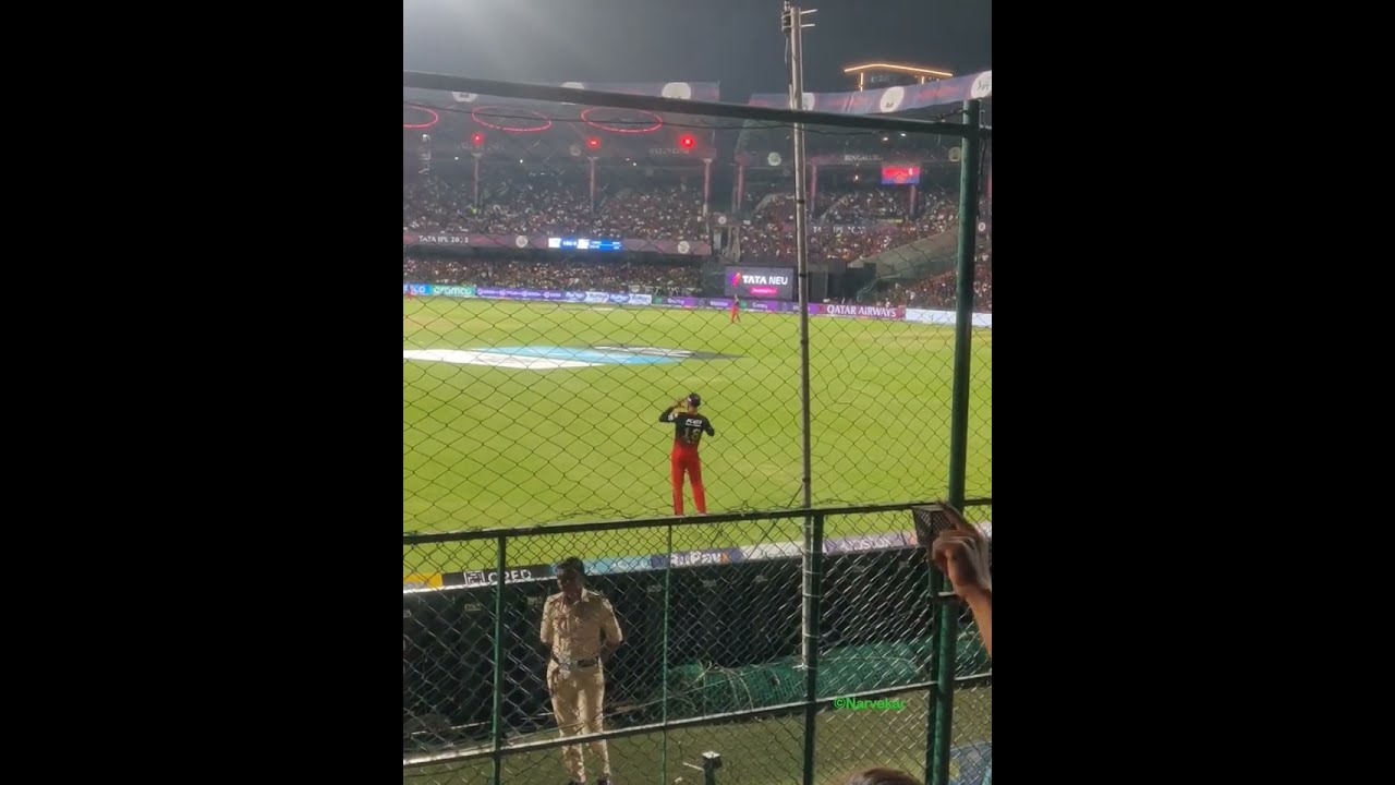 Virat Doing Some Dance Steps View From M4 Stand In Chinnaswamy Stadium Virat Doing Some Dance Steps View From M4 Stand In Chinnaswamy Stadium