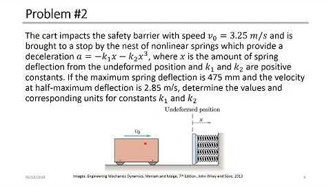 Dynamics: kinematics of particles - solved problems