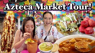 AZTECA MARKET Full Guide Street Food Tour LARGEST Mexican Farmers Market Houston TX Mercado