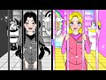 Paper Dolls Dress Up - Black Wednesday Addams VS Rainbow Rapunzel - Barbie Extreme Jail Makeover