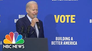 Biden Rails Against Record Oil Profits, Touts Economic Growth In Campaign Speech
