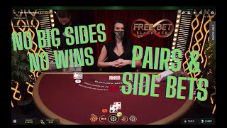 BLACKJACK ON FREE BET WITH BONUS SIDE BETS - HARD TO WIN WITHOUT SIDES screenshot 2