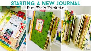 STARTING A NEW JOURNAL | How I Use Tickets In My Journals | Junk Journal January