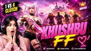FREE FIRE LIVE GIVEAWAY CUSTOM ROOM 😍| FF LIVE GIVEAWAY WITH KHUSHBU FF #GIVEAWAY #FF#shortsfeed
