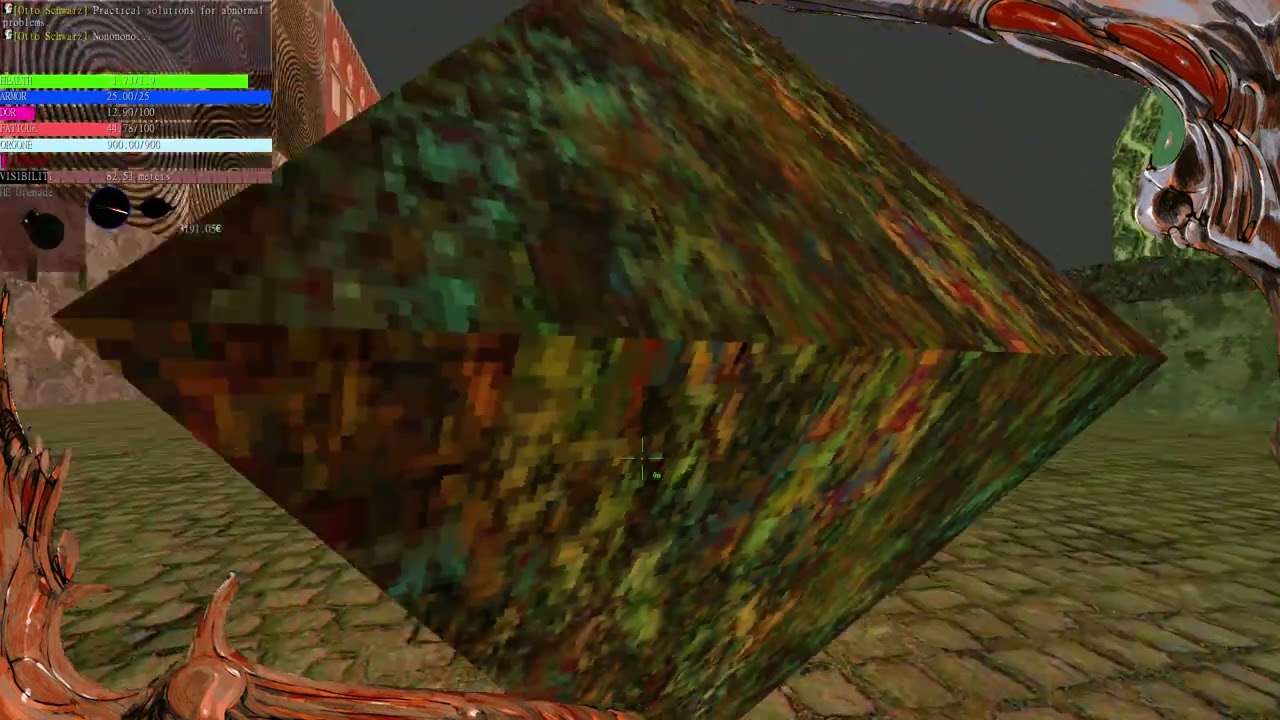 Floating prism that fucks with your camera, is REALLY LOUD, and then kills you in Psycho Patrol R