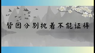 皆因分别执着不能证得(无明系列：妄想分别执着）