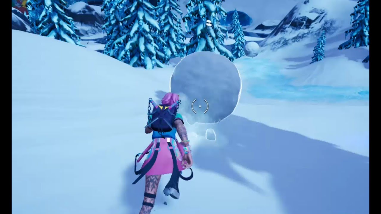 Fortnite - Make and hide in a Giant SnowBall - Chapter 4 Season 1