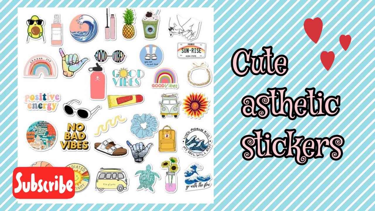 how to make cute and aesthetic sticker ️ | Pari's World - YouTube